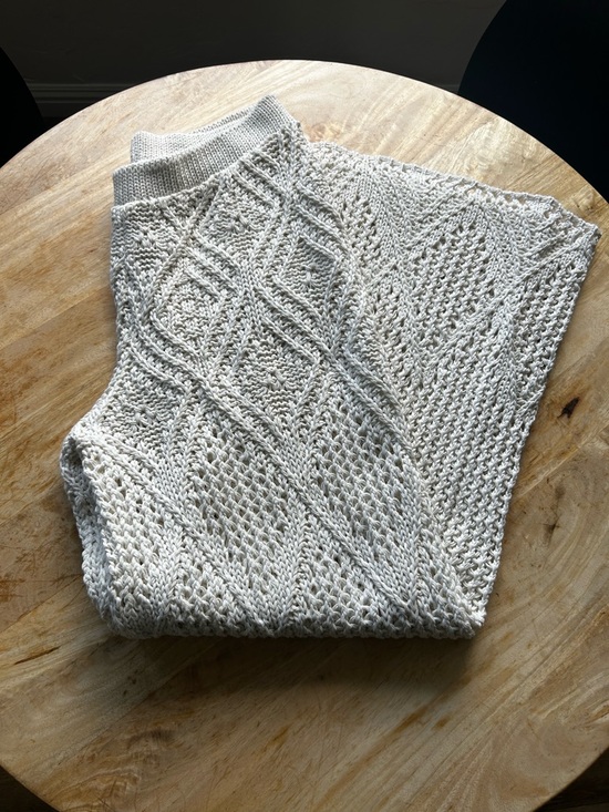 Zara Pants - Zara Cable-Knit beach pants  - Cream